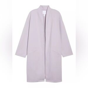 Leith Light Purple Open Front Midi Coat Size XS